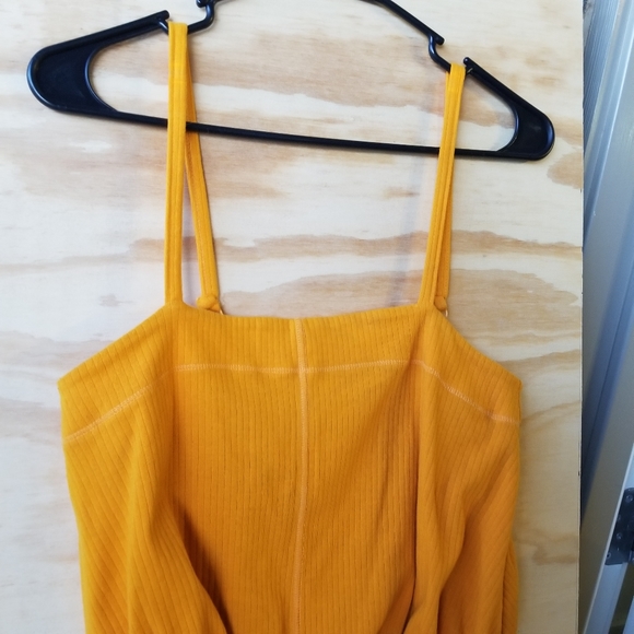 Free People onesie mustard yellow top - Picture 3 of 8